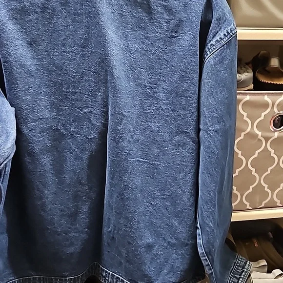 Petite size large denim embroidered front jacket - Picture 5 of 5